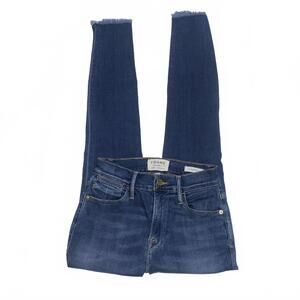 Frame Le High Skinny Dark Wash Jeans Womens 24 High Rise Stretch Classic Denim F